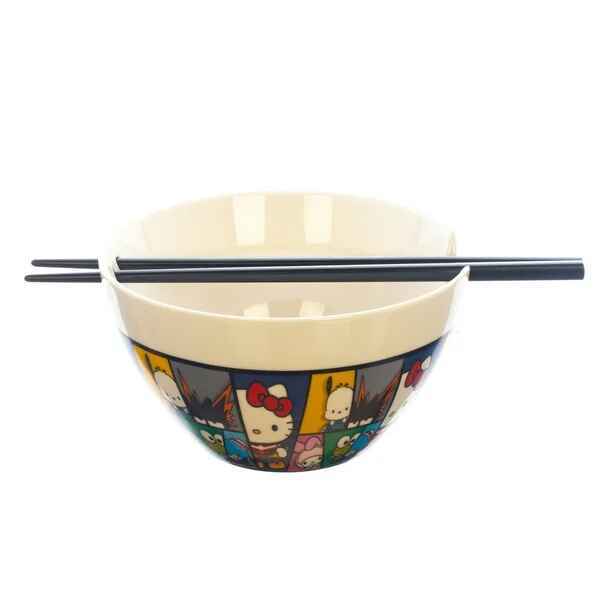 My Hero Academia Sanrio Ceramic Ramen Bowl with Chopsticks Quirkonaut